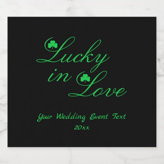 Lucky Love Bier Etiket (Enkel label)