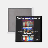 Lucky Love Casino Slot Machine Sla de datum op Magneet (Voorkant / Achterkant)