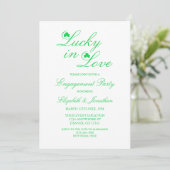 Lucky Love Engagement Party Kaart (Staand voorkant)