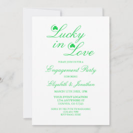 Lucky Love Engagement Party Kaart