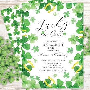 Lucky Love Engagement Party Kaart