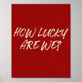 Lucky Love Esthetische Romantische Penseel Script  Poster (Voorkant)