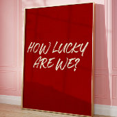 Lucky Love Esthetische Romantische Penseel Script  Poster