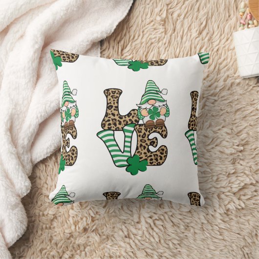 Lucky Love Gnome St. Patrick's Day Kussen (Deken)