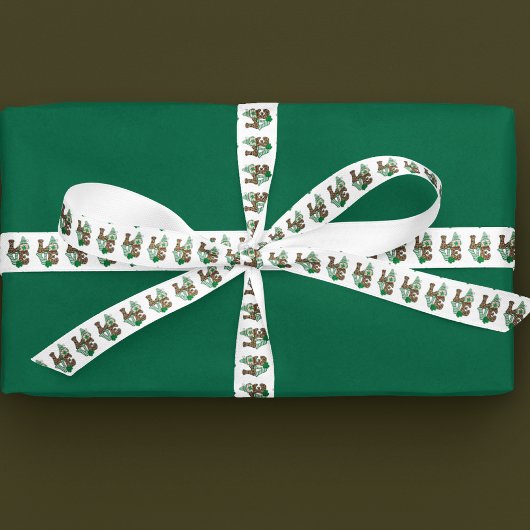 Lucky Love Gnome St. Patrick's Day Satijnen Lint