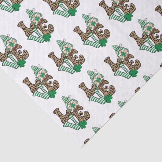Lucky Love Gnome St. Patrick's Day Tissuepapier (Detail)
