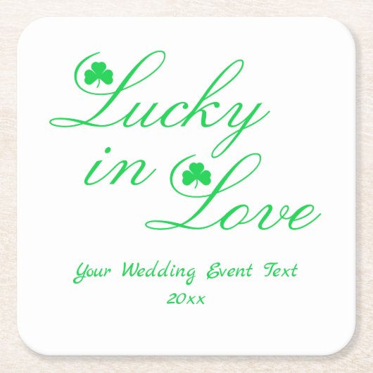 Lucky Love Kartonnen Onderzetters (Voorkant)