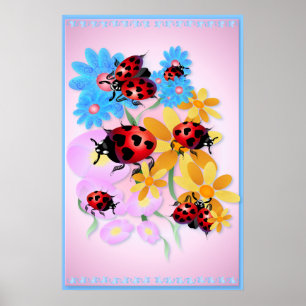 Lucky-Love Ladybugs-Posters Poster