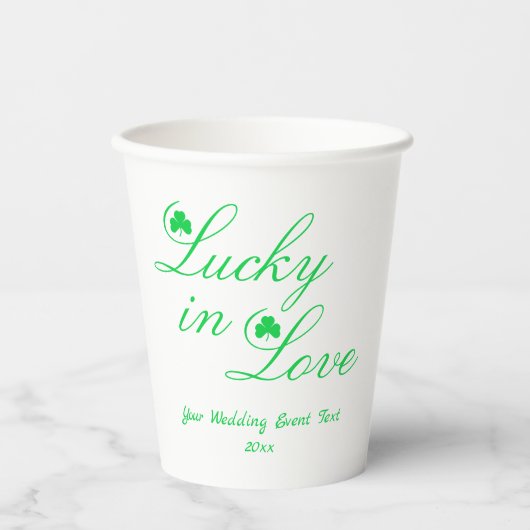 Lucky Love Papieren Bekers (Voorkant)