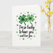 Lucky Love Shamrock Star Kaart (Gele Bloem)