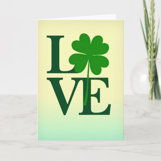 Lucky Love Smaragdkaart Kaart (Voorkant)