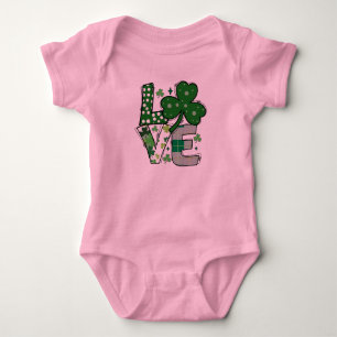Lucky LOVE St. Patrick's Day Baby Bodysuit