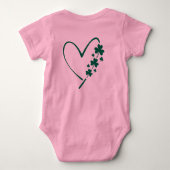 Lucky LOVE St. Patrick's Day Baby Bodysuit (Achterkant)
