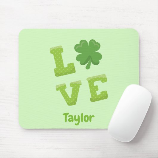 Lucky Love St. Patrick's Day Green Muismat (Met muis)