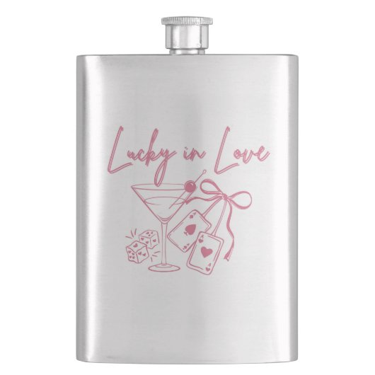 Lucky Love Vegas Casino Bachelorette Bruidsfeest Flacon (Voorkant)