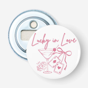 Lucky Love Vegas Casino Meisjesuitstap Bruidsfeest Button Flesopener