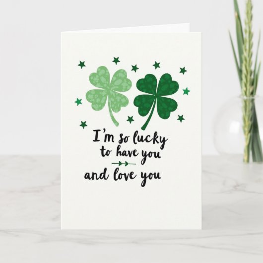 Lucky Love Wenskaart Kaart (Voorkant)