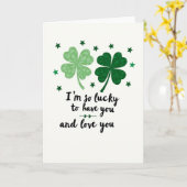 Lucky Love Wenskaart Kaart (Gele Bloem)