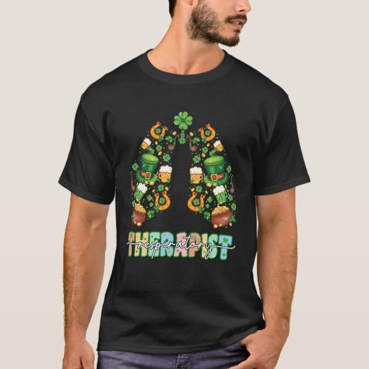 Lucky Lungs Respiratory Therapist RT Therapy St Pa T-shirt (Voorkant)