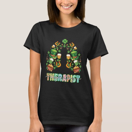 Lucky Lungs Respiratory Therapist RT Therapy St Pa T-shirt (Voorkant)