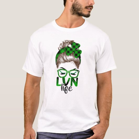 Lucky Lvn St Patricks Day Irish Shamrock Nurse T-shirt (Voorkant)