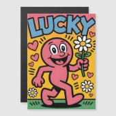 Lucky. Magnetische Uitnodiging (Voorkant / Achterkant)