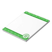 Lucky Mahjong Symbol - Donkergroen Notitieblok (Linkerzijde)