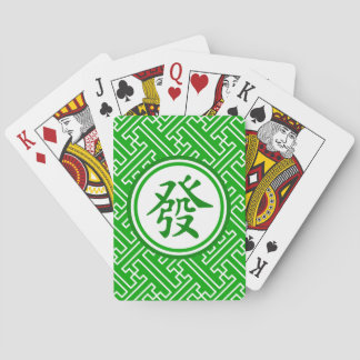 Lucky Mahjong Symbol - Donkergroen Speelkaarten