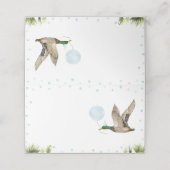 Lucky Mallard Duck Boy Verjaardag Food Tent Plaatskaartje (Buitenkant ongevouwen)