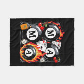 Lucky Mama Billiard 8 Cherry Mother's Day Mom Life Fleece Deken (Voorkant (Horizontaal))