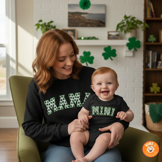 Lucky Mama Clover St. Patrick's Day Mama Shamrock Trui