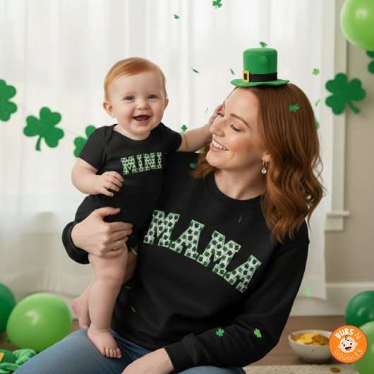 Lucky Mama Clover St. Patrick's Day Mama Shamrock Trui