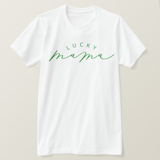 Lucky Mama Cute Script St. Patrick's Day Shirt (Design voorkant)