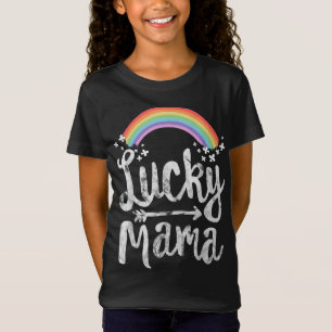 Lucky Mama Family St Patricks Day Mam Moederdag T-shirt