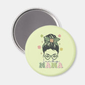 Lucky Mama - Messy Bun - Clover St. Patrick's Magneet (Voorkant / Achterkant)