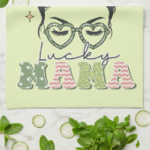 Lucky Mama - Messy Bun - Clover St. Patrick's Theedoek (Gevouwen)