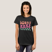 Lucky MAMA, retro lettertypografie T-shirt (Voorkant volledig)