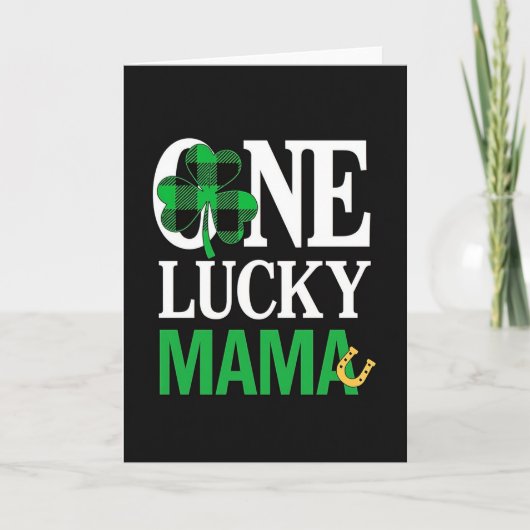 Lucky Mama Shamrock Pattern Card Kaart (Voorkant)