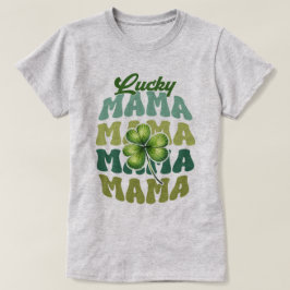 Lucky Mama Shamrock T-shirt voor dames