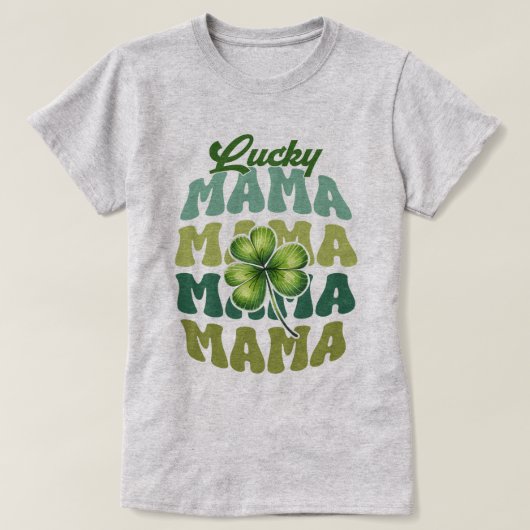 Lucky Mama Shamrock T-shirt voor dames (Design voorkant)