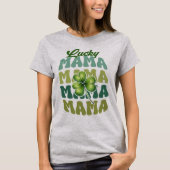 Lucky Mama Shamrock T-shirt voor dames (Voorkant)