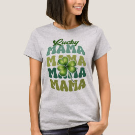 Lucky Mama Shamrock T-shirt voor dames