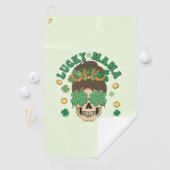 Lucky Mama Skelet met Klavers en Hoefijzers Golfhanddoek (Insitu)