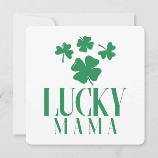Lucky Mama St. Patrick's Day kaart - Moederdag  (Voorkant)