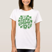 Lucky mama St Patrick's day schattige en feestelij T-shirt (Voorkant)