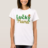 Lucky Mama St. Patrick's Day Schattige Shamrock Mo T-shirt (Voorkant)