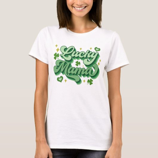 Lucky Mama St Patrick's Day T-shirt (Voorkant)