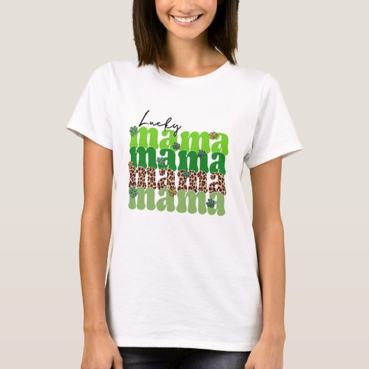 Lucky Mama St. Patrick's Day T-shirt (Voorkant)
