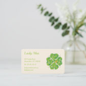 Lucky Man | Goudmuntklaver Visitekaartje (Staand voorkant)