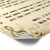 Lucky Man Song Lyric  Wall Art afdrukken Poster (Hoek)